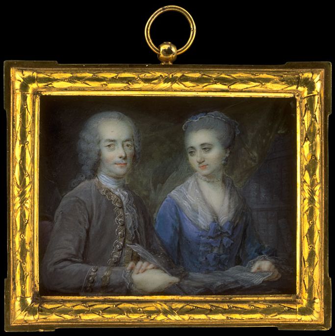 Couple, Miniature Portrait, c.1795, by Cornelius Hoyer